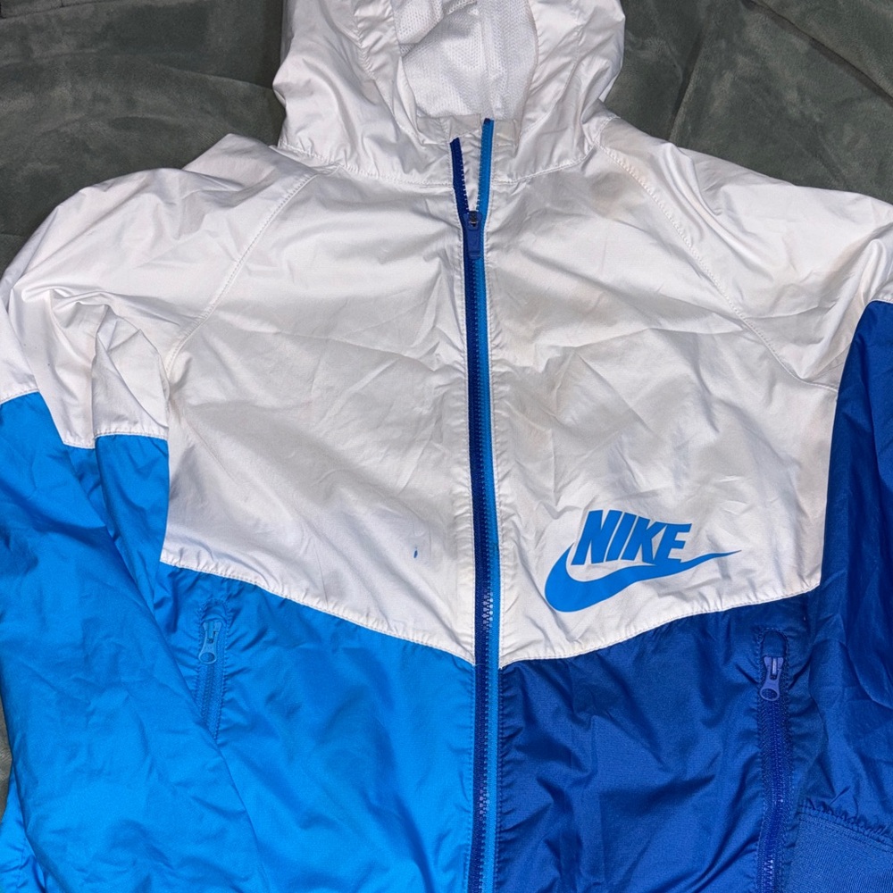 KIDS Nike Blue and White Windbreaker Jacket